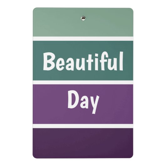 Groene en Paarse strepen Mini Klembord (Achterkant)