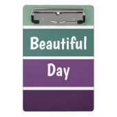Groene en Paarse strepen Mini Klembord (Voorkant)