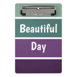 Groene en Paarse strepen Mini Klembord