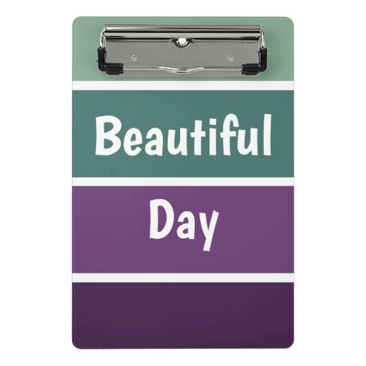 Groene en Paarse strepen Mini Klembord (Voorkant)