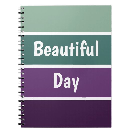 Groene en Paarse strepen Notitieboek (Voorkant)