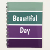 Groene en Paarse strepen Planner (Voorkant)