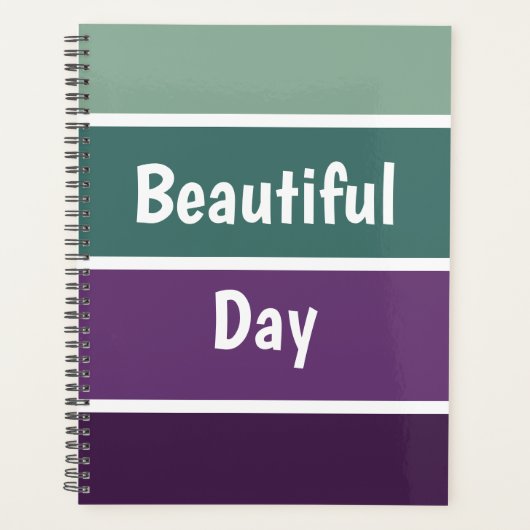 Groene en Paarse strepen Planner (Voorkant)