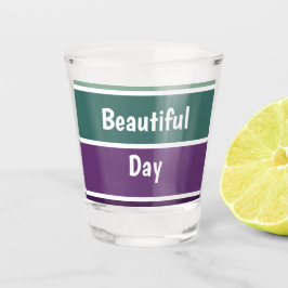 Groene en Paarse strepen Shot Glas