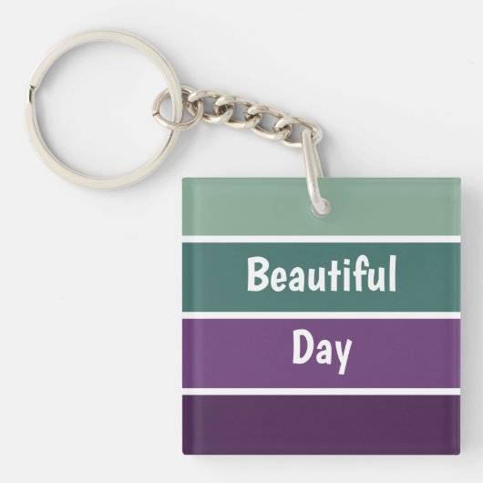 Groene en Paarse strepen Sleutelhanger (voorkant)
