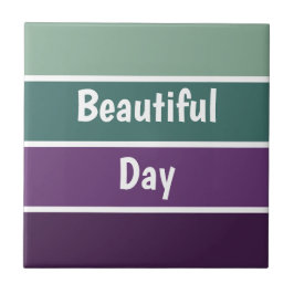 Groene en Paarse strepen Tegeltje