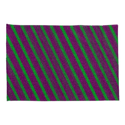 Groene en Paarse strips Kussensloop (Achterkant-Rechts)