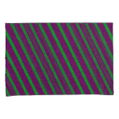 Groene en Paarse strips Kussensloop (Voorkant-Rechts)