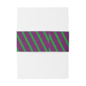 Groene en Paarse strips Uitnodigingen Wikkel (Achterkant Voorbeeld)
