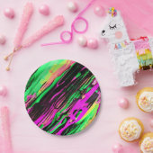 Groene en Paarse Swirl Art Bord (Feest)