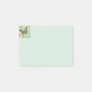 Groene en paarse vlinder post-it® notes