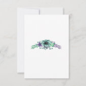 Groene en Paarse Waterverf Bloemen Veiligheidsmaat Bedankkaart (Achterkant)