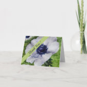 Groene en Paarse Waterverf Floral Bedankkaart (Voorkant)