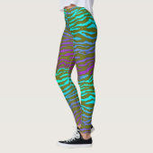 Groene en paarse Zebra print Leggings (Links)