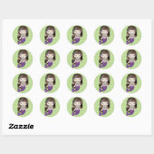  Groene en Paarse Zeemeermin Stickers (Vel)