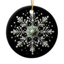 Groene en parel sneeuwvlokgezin