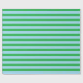Groene en Pastel Blauwe Strepen Cadeaupapier (Vlak)