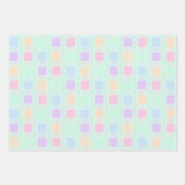 GROENE EN PASTEL GECOLORED EASTER BUNNY PAWS INPAKPAPIER VEL (Voorkant 2)