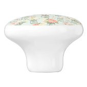 Groene en Perzik Mason Jars Floral Keramische Pull Knop (Zijkant)