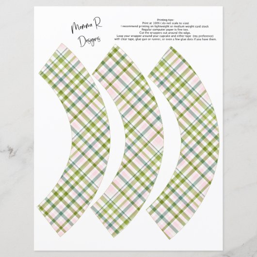 GROENE EN PINKPLAIDE KAPITENWRAPPEN (Voorkant)