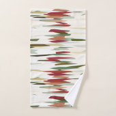 groene en rode Abstracte strepen Bad Handdoek (Handdoek)