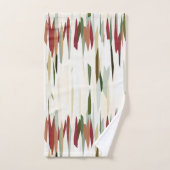groene en rode Abstracte strepen Bad Handdoek (Handdoek)