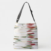 groene en rode Abstracte strepen Crossbody Tas (Achterkant)