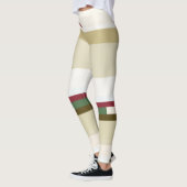 groene en rode Abstracte strepen Leggings (Links)