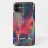 Groene en rode afbeeldingen lagen en een lichte wa Case-Mate iPhone case (Achterkant)