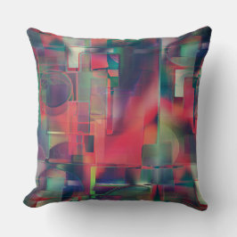 Groene en rode afbeeldingen lagen en een lichte wa kussen