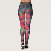Groene en rode afbeeldingen lagen en een lichte wa leggings (Achterkant)