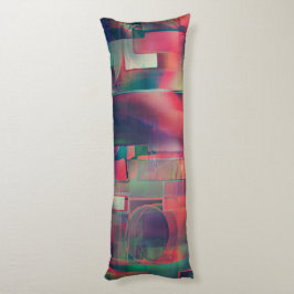 Groene en rode afbeeldingen lagen en een lichte wa lichaamskussen