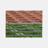 Groene en rode architectuurstructuur fleece deken (Voorkant (Horizontaal))