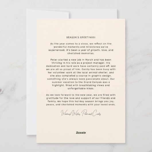 Groene en rode artistiek geschilderde lijst en zev feestdagenkaart (Achterkant)