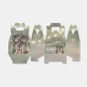 Groene en rode bes versierde deur licht Kerstmis Bedankdoosjes (Uitgevouwen)