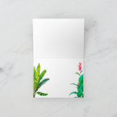 Groene en rode bladeren Dank je wel kleine kaart (Binnen)