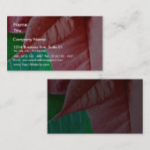 Groene en rode bladeren visitekaartje (Voorkant / Achterkant)