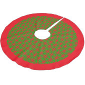 Groene en Rode Bloem des Levens Kerstboom Rok (Gekanteld)