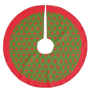 Groene en Rode Bloem des Levens Kerstboom Rok