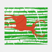 Groene en rode bosbos Fleece Blanket Deken (Voorkant (Horizontaal))
