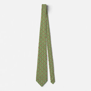 Groene en rode Briar Roos Stropdas
