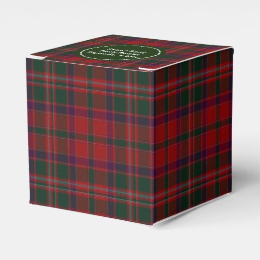 Groene en Rode Clan Stewart Plaid Favor Gift Box Bedankdoosjes (Voorkant Zijde)