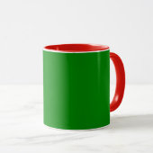 Groene en rode combokop mok (Voorkant rechts)