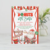 Groene en Rode Donuts met Kerstman Kaart (Staand voorkant)