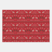 Groene en rode feestdag, lomp-papier inpakpapier vel (Voorkant 3)