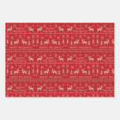 Groene en rode feestdag, lomp-papier inpakpapier vel (Voorkant)