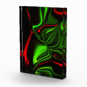 Groene en rode gebogen slagen op donkere achtergro fotoblokken (Rechts)