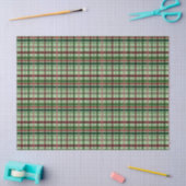 Groene en rode geruite Kerstmis Tissuepapier (Craft)