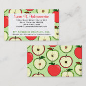Groene en rode halve Apple-afdrukken Visitekaartje (Voorkant / Achterkant)