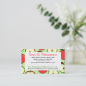 Groene en rode halve Apple-afdrukken Visitekaartje (Staand voorkant)